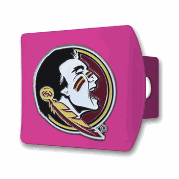 Florida State Pink Metal Hitch Cover with  3D Color Emblem