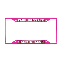 Florida State Pink Metal License Plate Frame - 6.25"x12.25"
