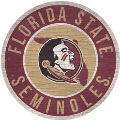 Florida State Seminoles 12 in. Circle w/ State Sign