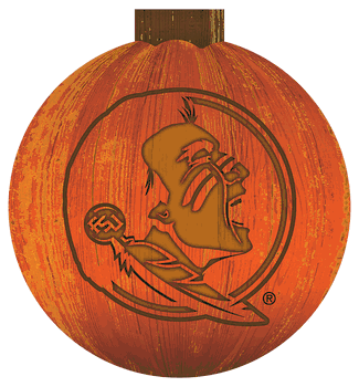 Florida State Seminoles 12 in. Halloween Pumpkin Sign