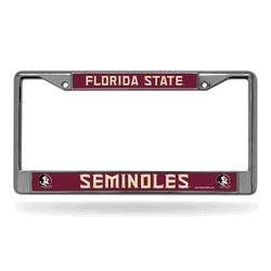Florida State Seminoles  12" x 6" Chrome Frame With Decal Inserts