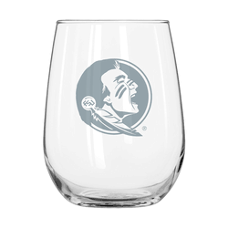 Florida State Seminoles 16oz Etch Glass Curved Beverage