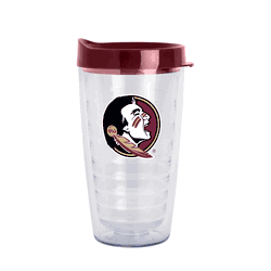 Florida State Seminoles 16oz Flipside Dbl Wall Clear Tumbler