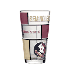 Florida State Seminoles 16oz Quilted Stained Pint Glass