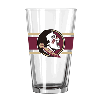 Florida State Seminoles 16oz Stripe Pint Glass