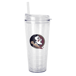 Florida State Seminoles 22oz Flipside Dbl Wall Clear Tumbler