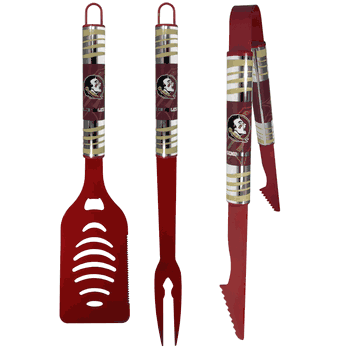 Florida State Seminoles 3 pc Color BBQ Tool Set