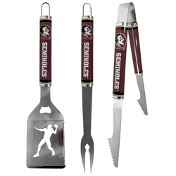 Florida State Seminoles 3 pc Steel BBQ Tool Set