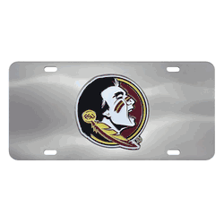 Florida State Seminoles 3D Stainless Steel License Plate
