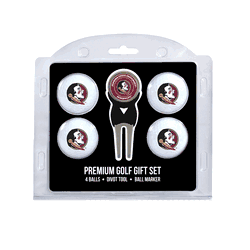 Florida State Seminoles 4 Ball Gift Set + Divot Tool & Marker
