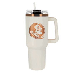 Florida State Seminoles 40oz Crme and Copper Colossus Travel Mug with Straw