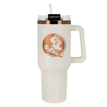 Florida State Seminoles 40oz Crème and Copper Colossus Travel Mug with Straw