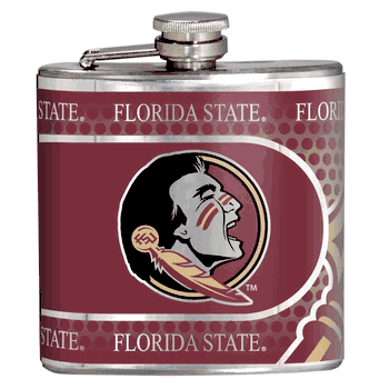 Florida State Seminoles 6oz Stainless Steel Flask with Metallic Graphics