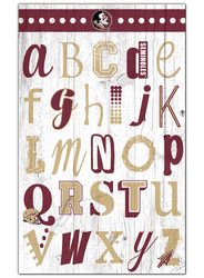 Florida State Seminoles Alphabet 11x19 Sign