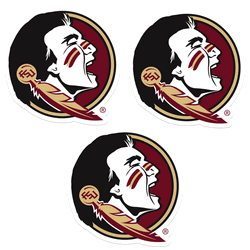Florida State Seminoles Auto Decal 3 Pack