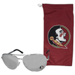 Florida State Seminoles Aviator Sunglasses and Bag Set