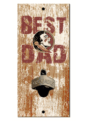 Florida State Seminoles Best Dad Bottle Opener Wood Sign