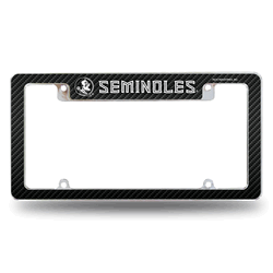 Florida State Seminoles Black 12" x 6" Chrome All Over Automotive License Plate Frame