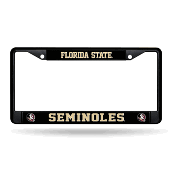 Florida State Seminoles  Black Chrome Frame with Plastic Inserts 12
