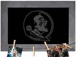 Florida State Seminoles Blank Chalkboard with frame & clothespins 11x19 Sign