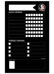 Florida State Seminoles Chore Chalk Board 11x19 Sign