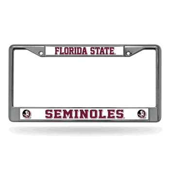 Florida State Seminoles Standard Chrome Frame with Plastic Inserts 12