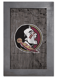 Florida State Seminoles City Map 11x19 Sign
