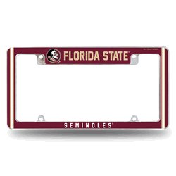 Florida State Seminoles Classic 12" x 6" Chrome All Over Automotive License Plate Frame
