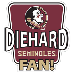 Florida State Seminoles Die-Hard Fan Auto Decal