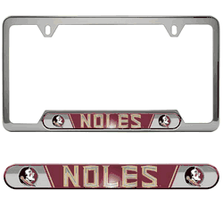 Florida State Seminoles Embossed License Plate Frame, 6.25in x 12.25in
