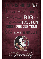 Florida State Seminoles In This House 17x26
