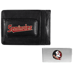 Florida State Seminoles Leather Cash & Cardholder & Money Clip