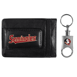 Florida State Seminoles Leather Cash & Cardholder & Valet Key Chain