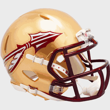 Florida State Seminoles NCAA Mini Speed Football Helmet Metallic Paint