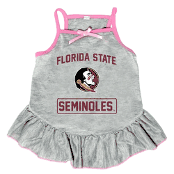 Florida State Seminoles Pet Dress Grey Type XLarge