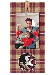 Florida State Seminoles Plaid Clothespin 6x12 Sign