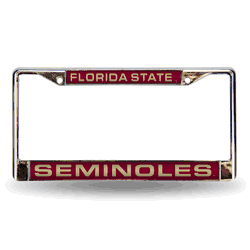 Florida State Seminoles Red 12" x 6" Laser Cut Chrome Frame