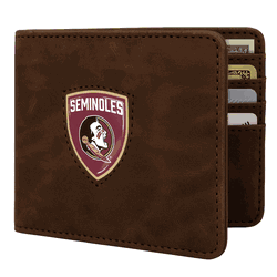 Florida State Seminoles Shield Wallet - Brown