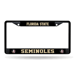 Florida State Seminoles Standard Black Chrome Frame with Plastic Inserts 12" x 6" Car/Truck Auto Accessory