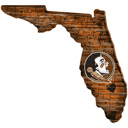 Florida State Seminoles State Distressed State with Logo