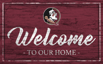Florida State Seminoles Team Color Welcome 11x19 Sign