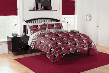 NCAA Florida State Seminoles Seminoles Rotary Queen Bed In A Bag Set