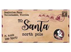 Florida State Seminoles To Santa 6x12 Sign