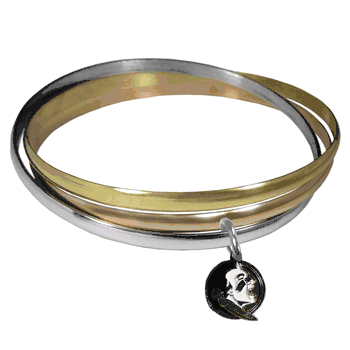 Florida State Seminoles Tri-color Bangle Bracelet