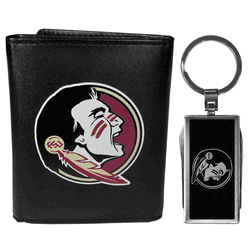 Florida State Seminoles Tri-fold Wallet & Multitool Key Chain, Black