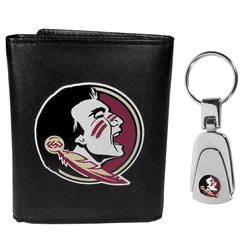 Florida State Seminoles Tri-fold Wallet & Steel Key Chain