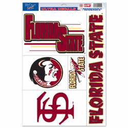 Florida State Seminoles Ultra Decal 11in x 17in Multi Logo