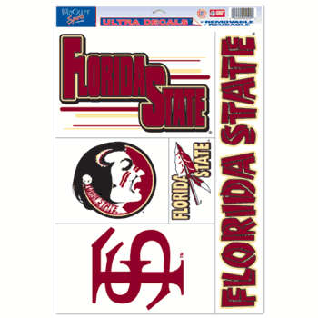 Florida State Seminoles Ultra Decal 11in x 17in Multi Logo