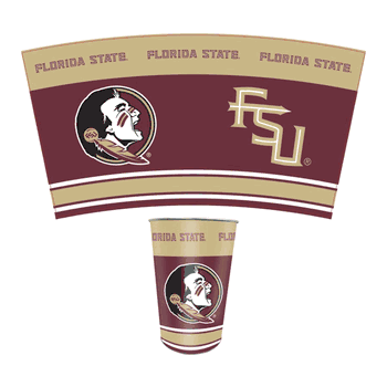 Florida State Seminoles Wastebasket 3.3 Gallon Tin