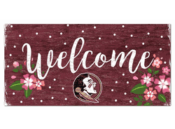 Florida State Seminoles Welcome Floral 6x12 Sign